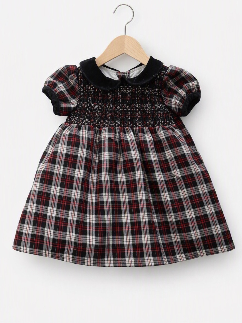 10/$15 George Formal Plaid Pff Sleeve Dress